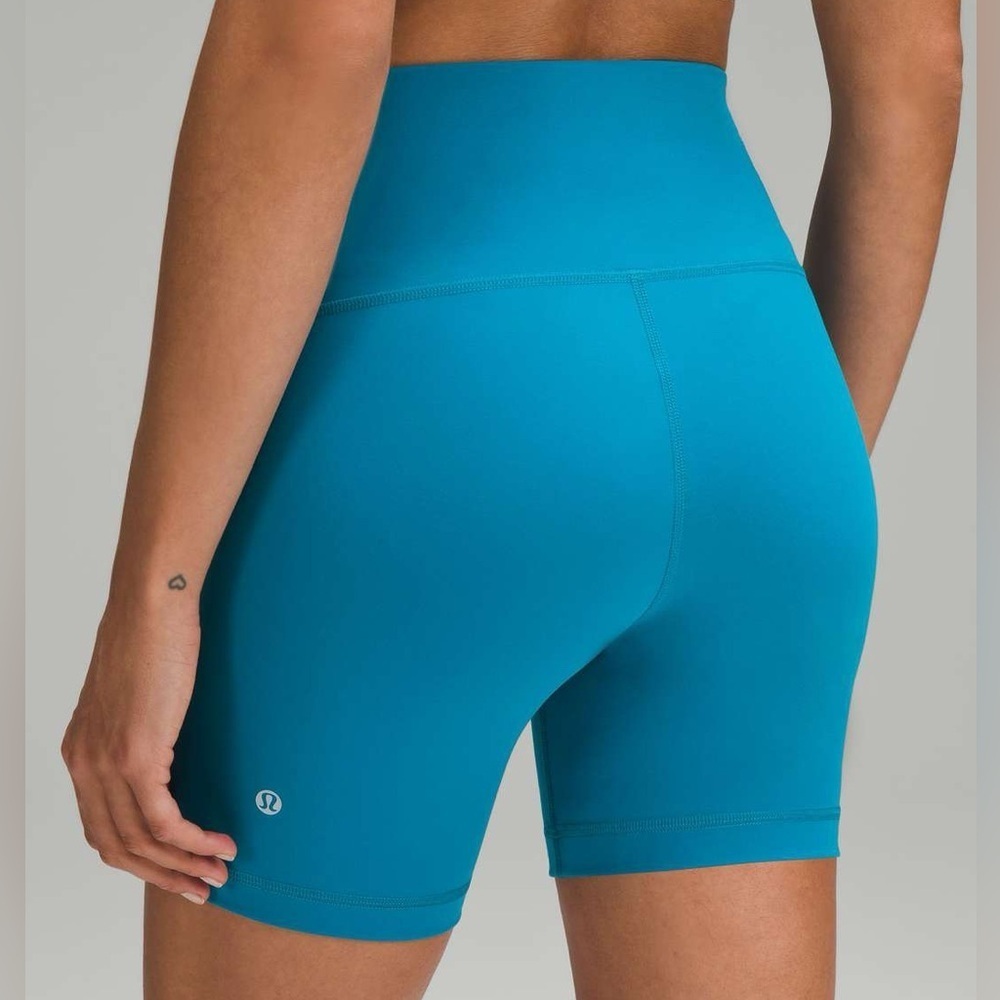 Lululemon Wunder Train High-Rise Short 6" Hawaiian Blue SZ 4